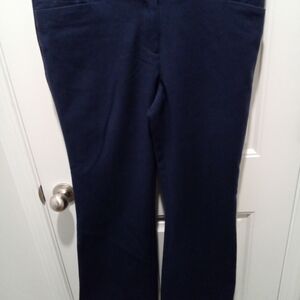 7th Avenue Design Studio Size 12 Boot Cut Navy Blue Dress Pants